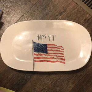 Rae Dunn HAPPY 4TH Flag Platter